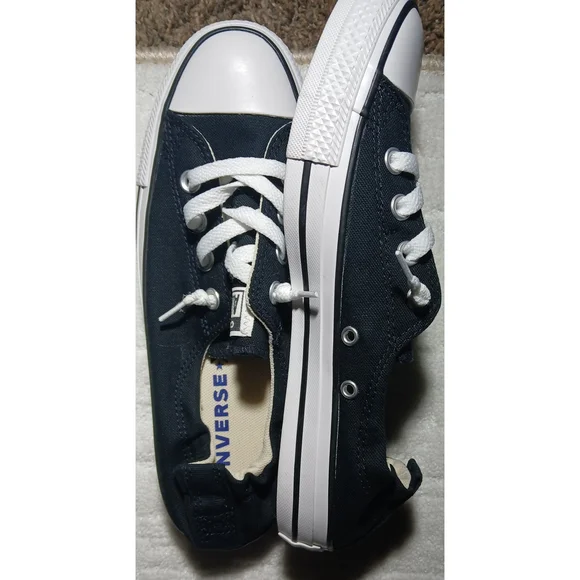 Converse Navy and White Low Top Sneakers - Picture 2 of 4